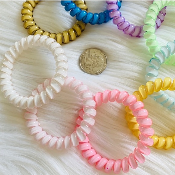 telephone cord style hair ties - Picture 6 of 6